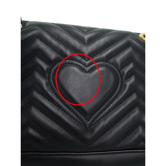 Gucci GG Marmont Small Shoulder Bag Chain Black - Picture 9 of 9